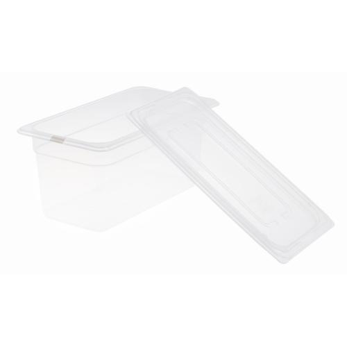 Vogue Polypropylene GN Container 1/3 with Lid - 150mm 5 1/3Ltr (Pack 4)