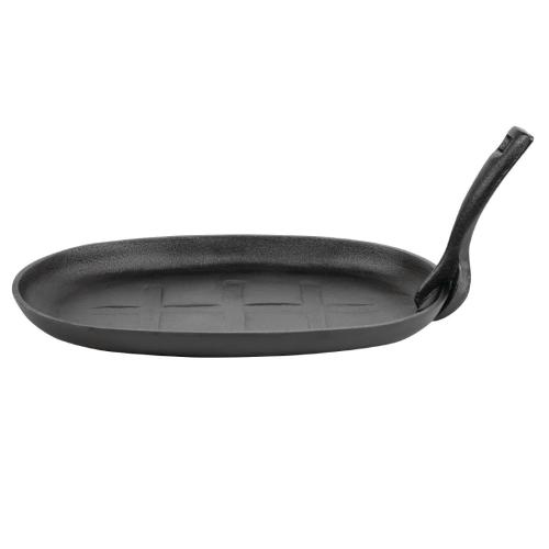 Olympia Cast Iron Oval Sizzle Platter - 280x190mm 11x7 1/2"