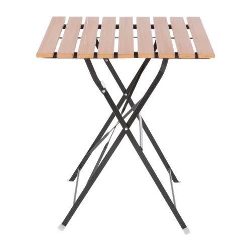 Bolero Faux Wood Bistro Table Square - 600mm
