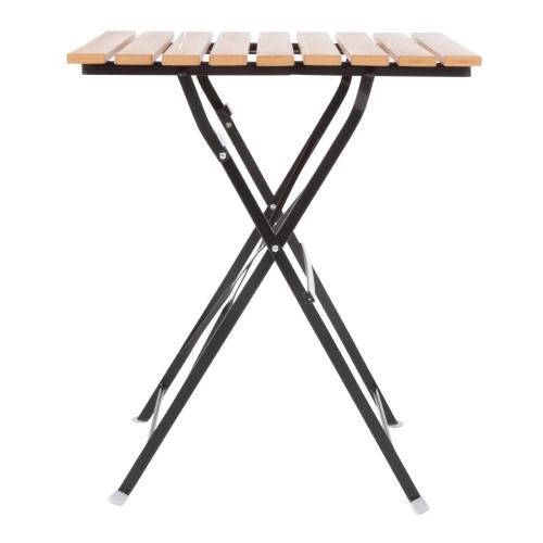 Bolero Faux Wood Bistro Table Square - 600mm