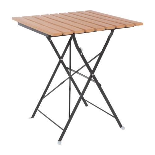 Bolero Faux Wood Bistro Table Square - 600mm