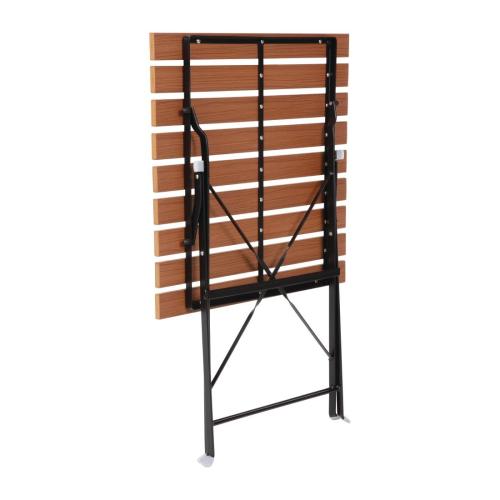 Bolero Faux Wood Bistro Table Square - 600mm