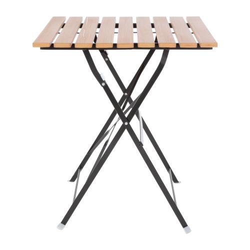 Bolero Faux Wood Bistro Table Square - 600mm