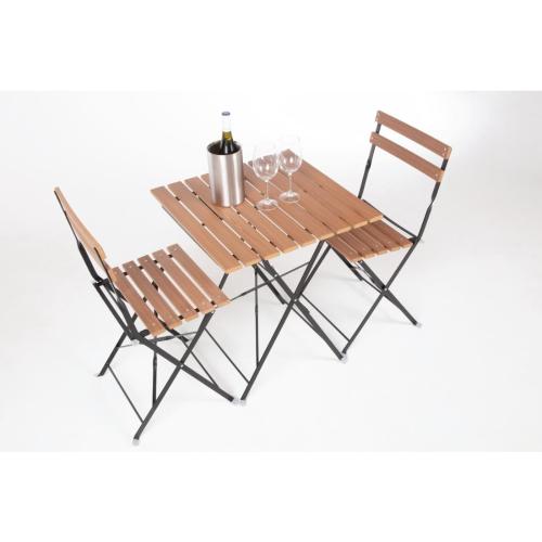 Bolero Faux Wood Bistro Chair (Pack 2)