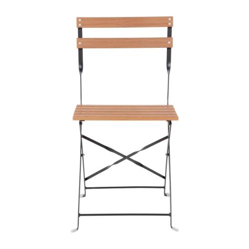 Bolero Faux Wood Bistro Chair (Pack 2)