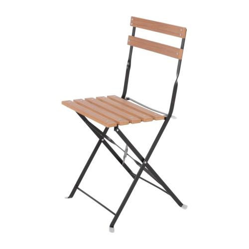 Bolero Faux Wood Bistro Chair (Pack 2)