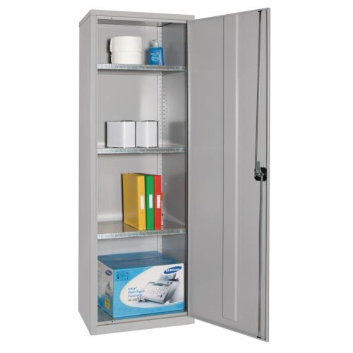 General Storage Cupboard Grey Slim - 1830x641x457mm (Direct)
