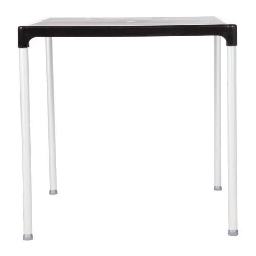 Table Square PP with Aluminium Legs Black - 750mm