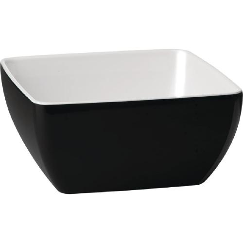 APS Pure Two Tone Bowl Melamine Black & White - 90x90x40mm 3.5x3.5x1.5"