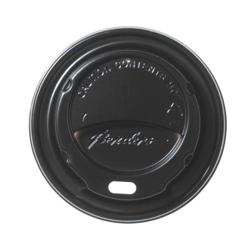 Hot Cup Domed Sip Lid Black - 8oz (Box 1000)