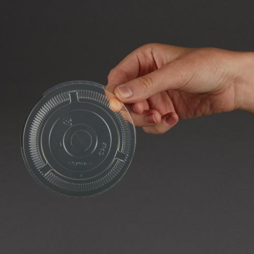 Vegware 96 Series Flat Lid with Straw hole for 9/12/16oz Cold Cup (Box 1000)