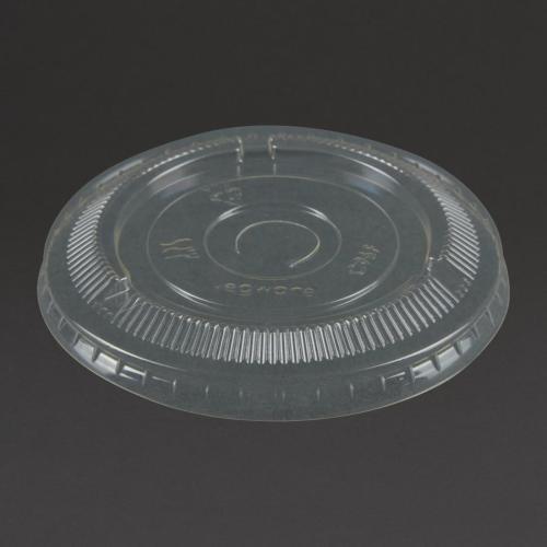 Vegware 96 Series Flat Lid with Straw hole for 9/12/16oz Cold Cup (Box 1000)