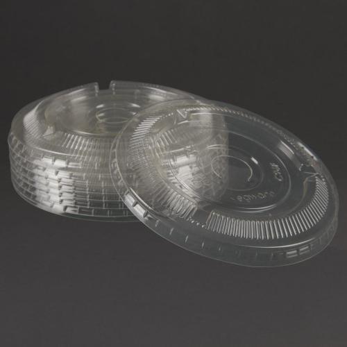 Vegware 96 Series Flat Lid with Straw hole for 9/12/16oz Cold Cup (Box 1000)