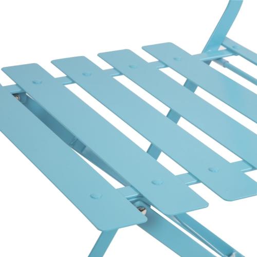 Bolero Perth Blue Pavement Style Steel Folding Chairs (Pack 2)