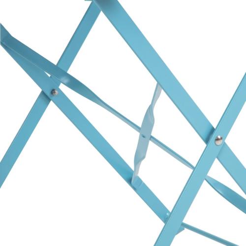 Bolero Perth Blue Pavement Style Steel Folding Chairs (Pack 2)