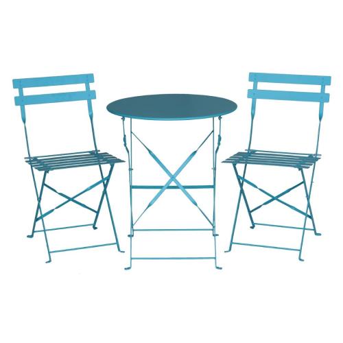 Bolero Perth Blue Pavement Style Steel Folding Chairs (Pack 2)
