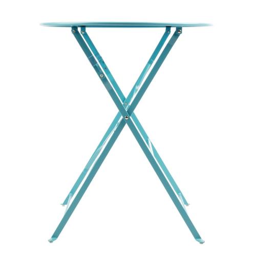 Bolero Perth Blue Pavement Style Steel Table Round - 600mm