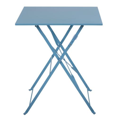 Bolero Perth Blue Pavement Style Steel Table Square - 600mm