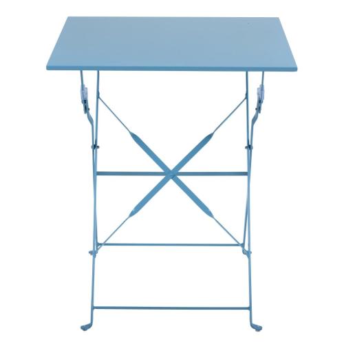 Bolero Perth Blue Pavement Style Steel Table Square - 600mm