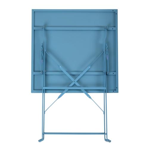 Bolero Perth Blue Pavement Style Steel Table Square - 600mm
