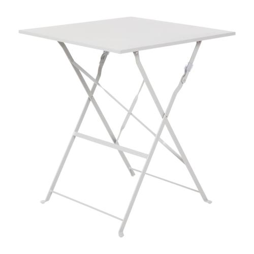 Bolero Perth Grey Pavement Style Steel Table Square - 600mm