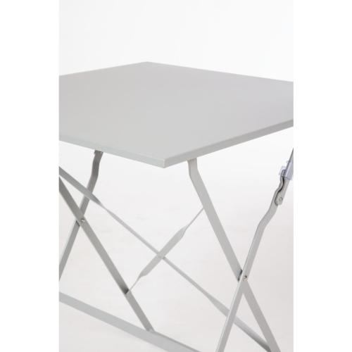Bolero Perth Grey Pavement Style Steel Table Square - 600mm
