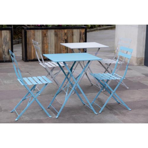 Bolero Perth Grey Pavement Style Steel Table Square - 600mm