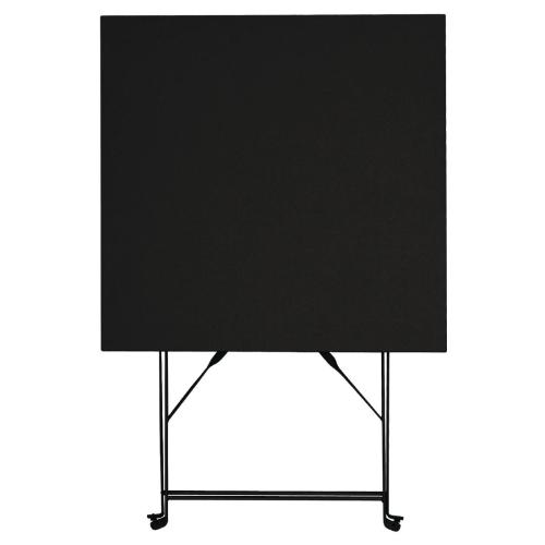 Bolero Perth Black Pavement Style Steel Table Square - 600mm