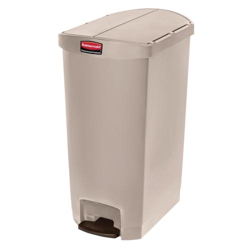Rubbermaid Slim Jim Step on Resin End Pedal Beige - 68Ltr