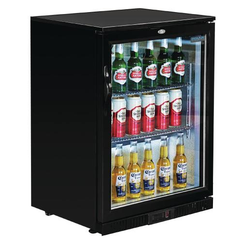 Polar G-Series Back Bar Cooler with Single Hinged Door Black - 900mm