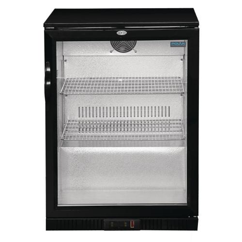 Polar G-Series Back Bar Cooler with Single Hinged Door Black - 900mm