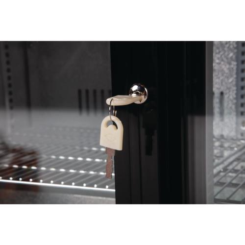 Polar G-Series Back Bar Cooler with Double Sliding Doors Black - 900mm