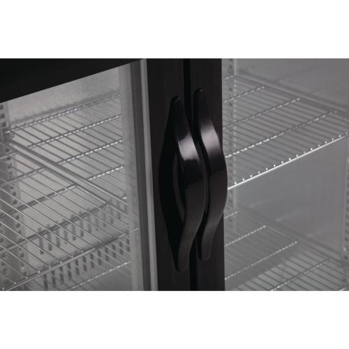 Polar G-Series Back Bar Cooler with Triple Hinged Doors Black - 900mm