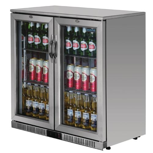 Polar G-Series Back Bar Cooler with Double Hinged Doors Stainless Steel - 900mm