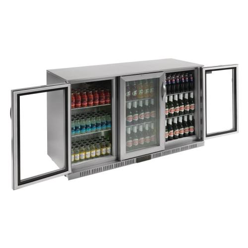 Polar G-Series Back Bar Cooler with Triple Hinged Doors Stainless Steel  - 900mm