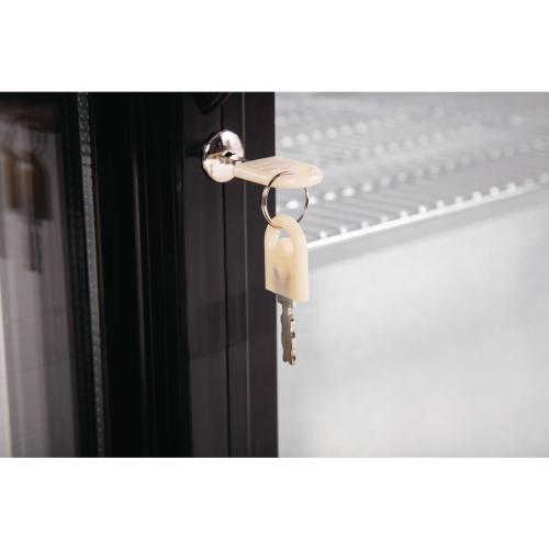 Polar G-Series Back Bar Cooler with Double Sliding Doors Black - 850mm