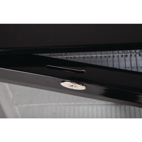 Polar G-Series Back Bar Cooler with Single Hinged Door Black - 850mm