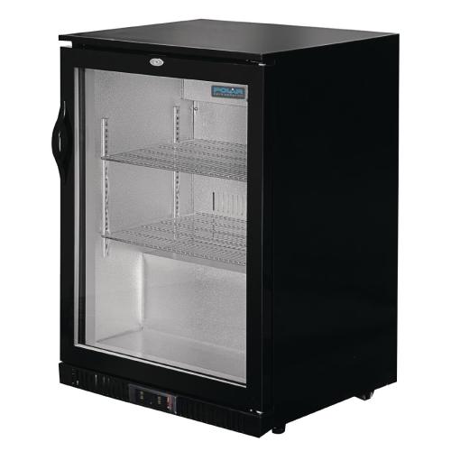 Polar G-Series Back Bar Cooler with Single Hinged Door Black - 850mm