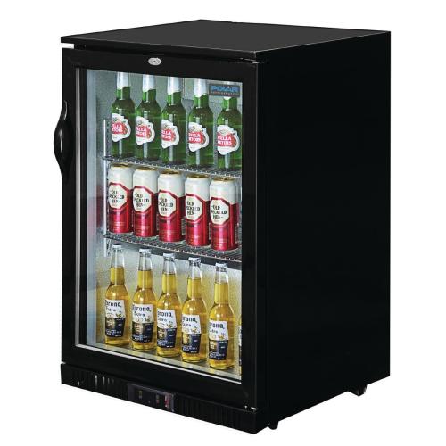 Polar G-Series Back Bar Cooler with Single Hinged Door Black - 850mm