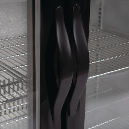 Polar G-Series Back Bar Cooler with Double Hinged Doors Black - 850mm