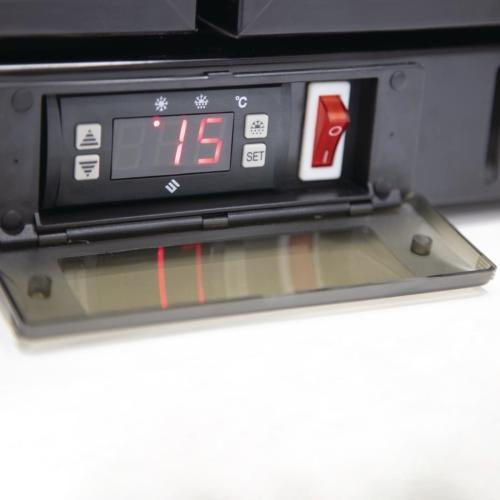Polar G-Series Back Bar Cooler with Double Hinged Doors Black - 850mm