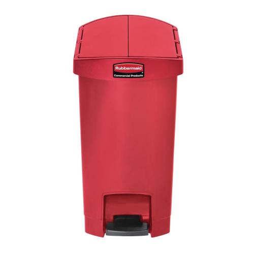 Rubbermaid Slim Jim Step on Resin End Pedal - 30Ltr Red