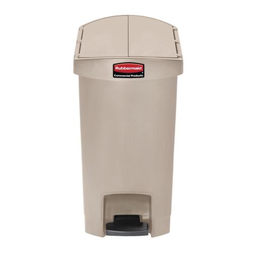 Rubbermaid Slim Jim Step on Resin End Pedal - 30Ltr Beige