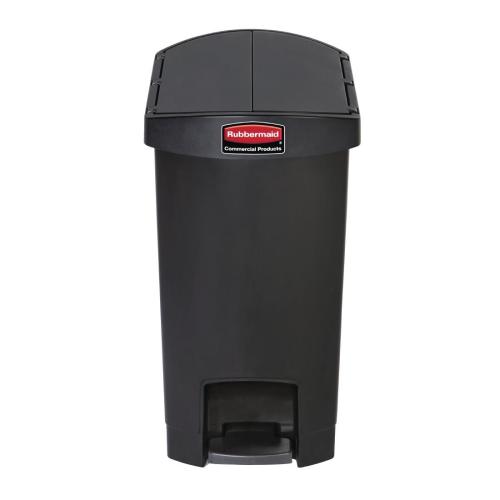 Rubbermaid Slim Jim Step on Resin End Pedal Black - 30Ltr