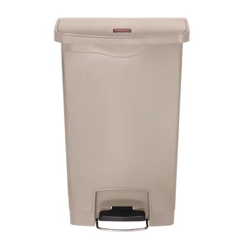 Rubbermaid Slim Jim Step on Resin Front Pedal - 50Ltr Beige