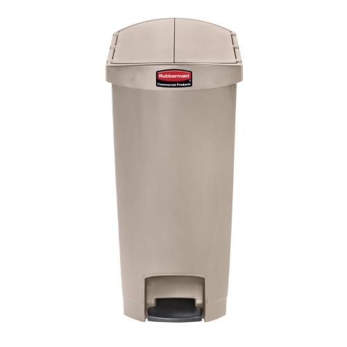 Rubbermaid Slim Jim Step on Resin End Pedal Beige - 50Ltr