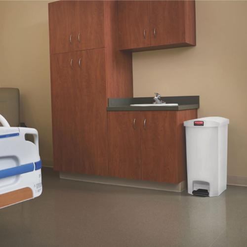 Rubbermaid Slim Jim Step on Resin End Pedal Beige - 50Ltr