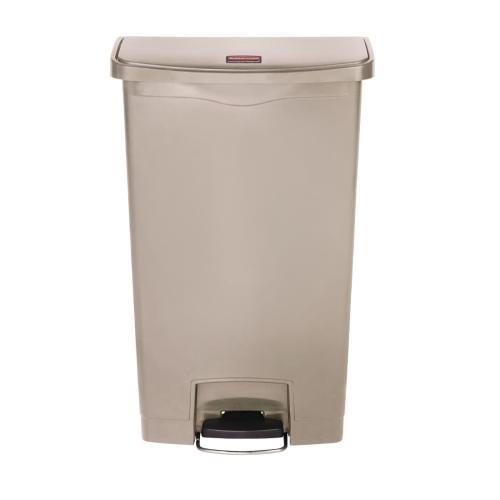 Rubbermaid Slim Jim Step on Resin Front Pedal - 68Ltr Beige