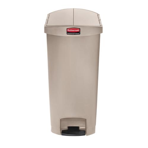 Rubbermaid Slim Jim Step on Resin End Pedal Beige - 68Ltr