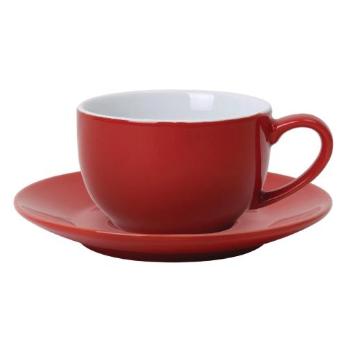 Olympia Cafe Saucer Red (Fits GK073 & GK076) - 154mm 6" (Box 12)